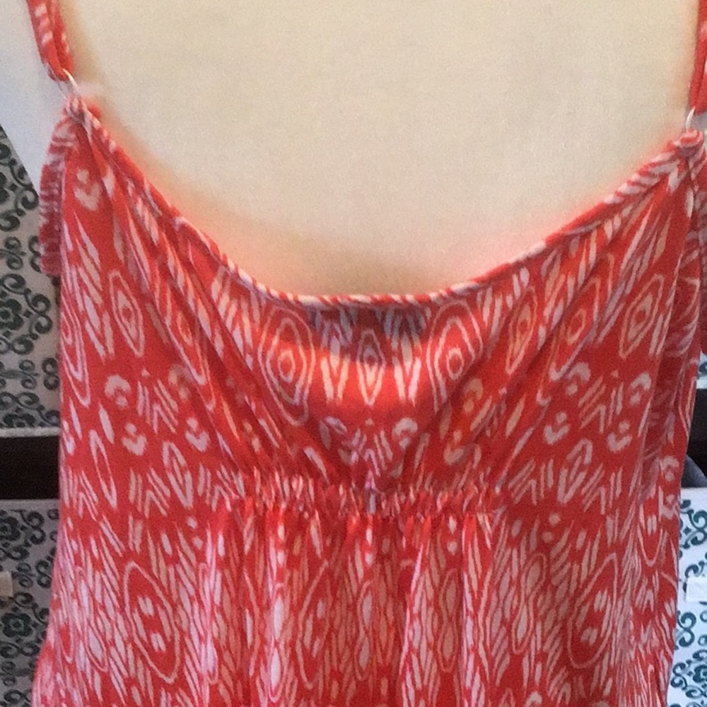 Maxi Dress in Orange and White - Picture 4 of 5